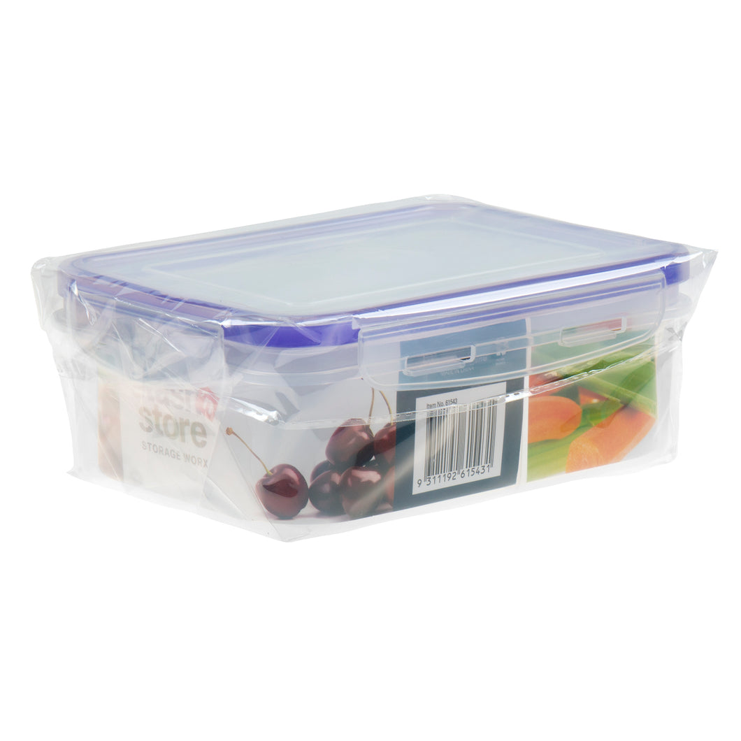 Storage Container Clip Lid 2 Compartments 17.5x13x6.5cm