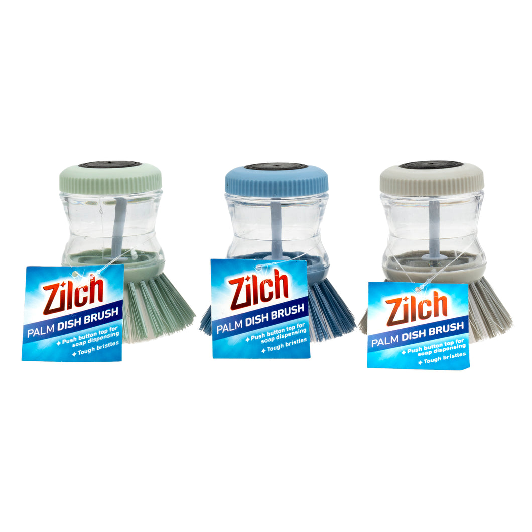 Brush Scrubber Palm Round with Dispenser 8x8.5cm