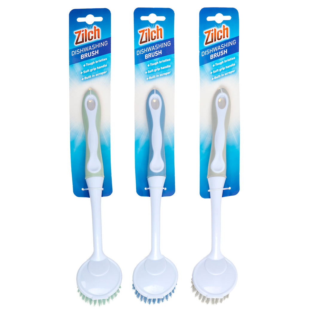 Dish Brush Round Pk1 3 Asstd Cols