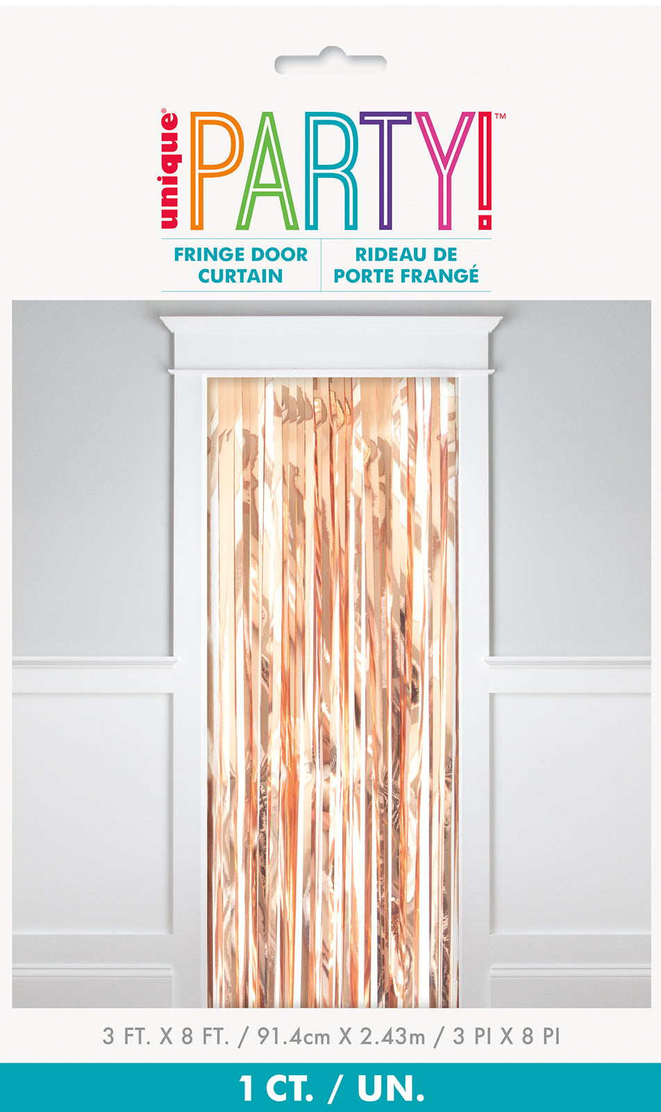 FRINGE DOOR CURTAIN - R/GOLD