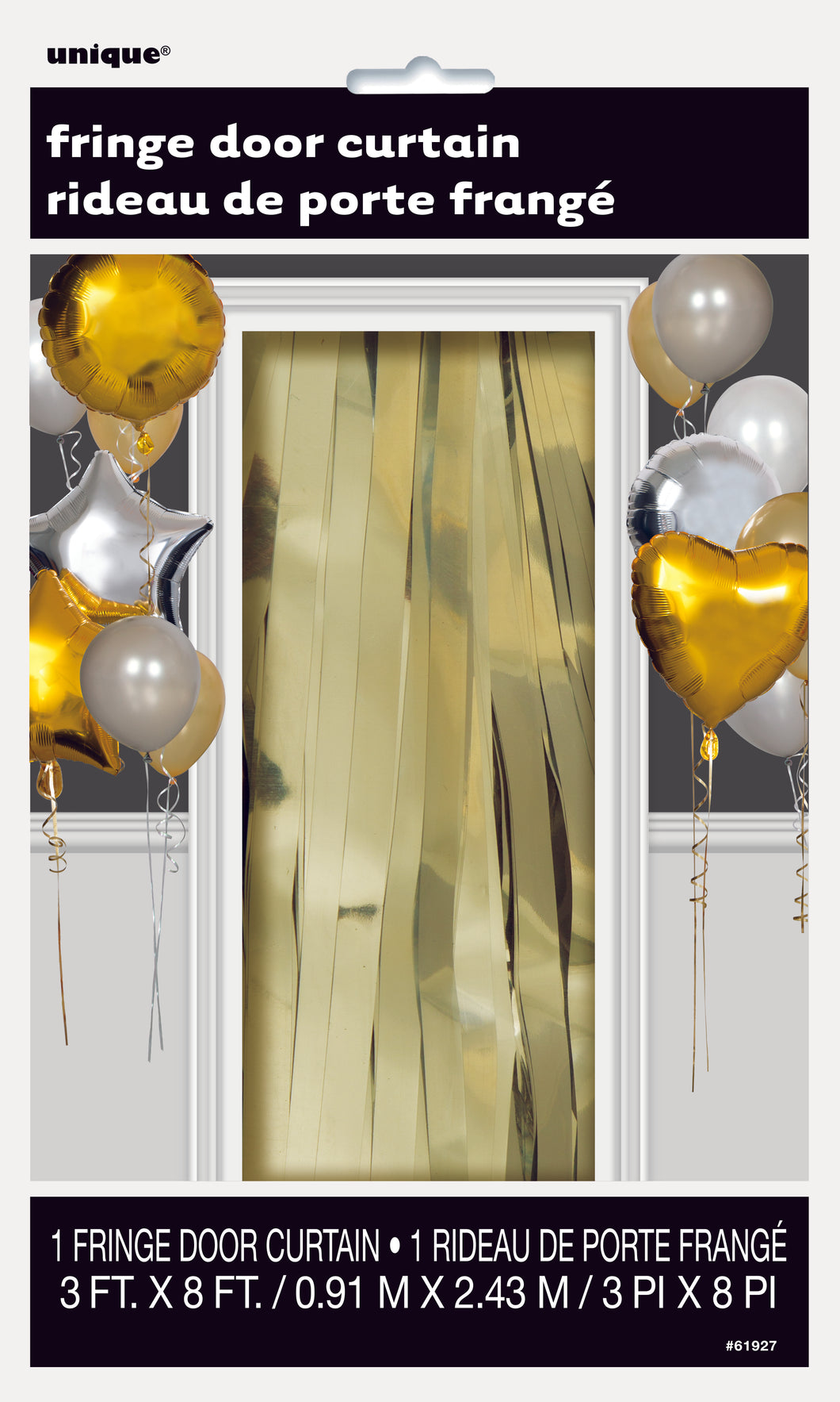 FRINGE DOOR CURTAIN - GOLD