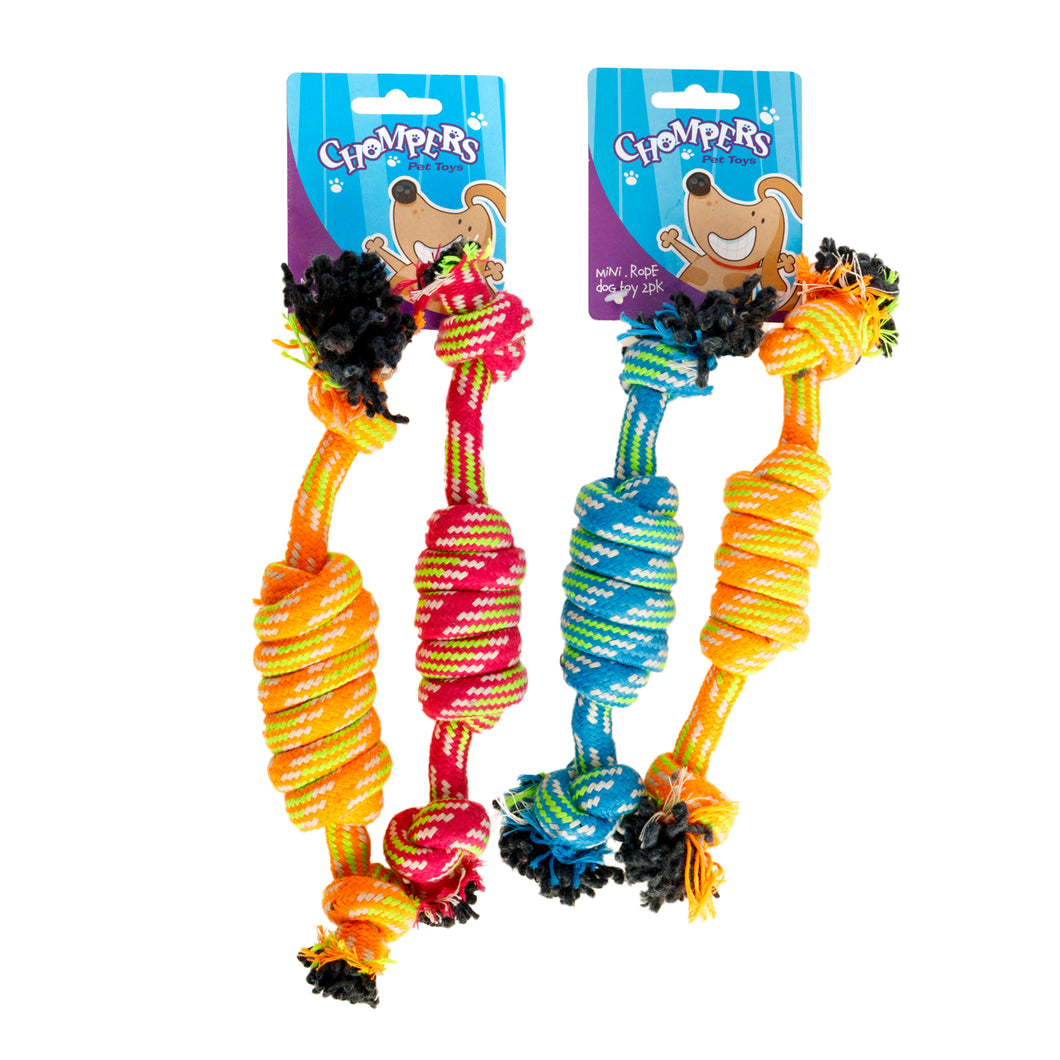 Dog Toy Mini Rope Bone 2 pk