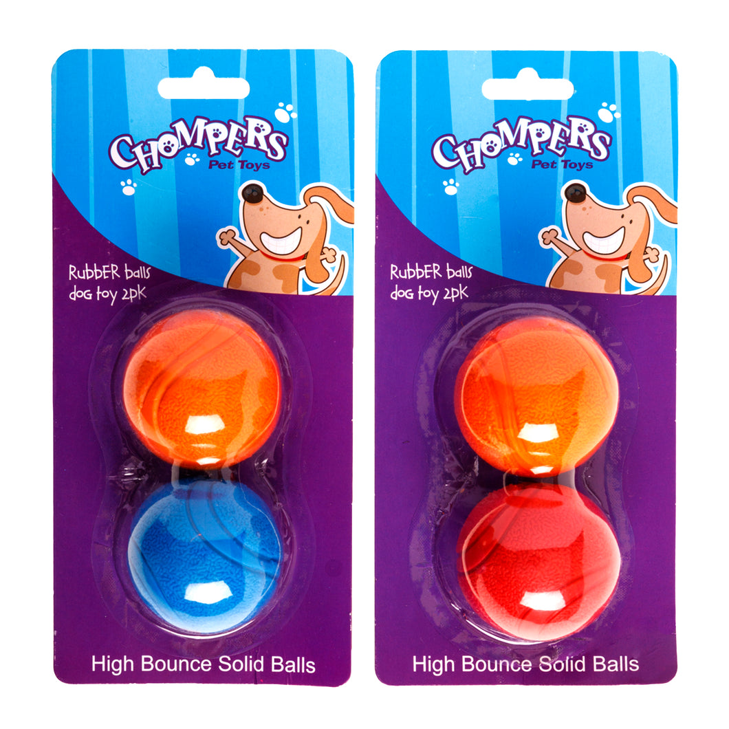 Dog Toy Solid Rubber Balls 2pk