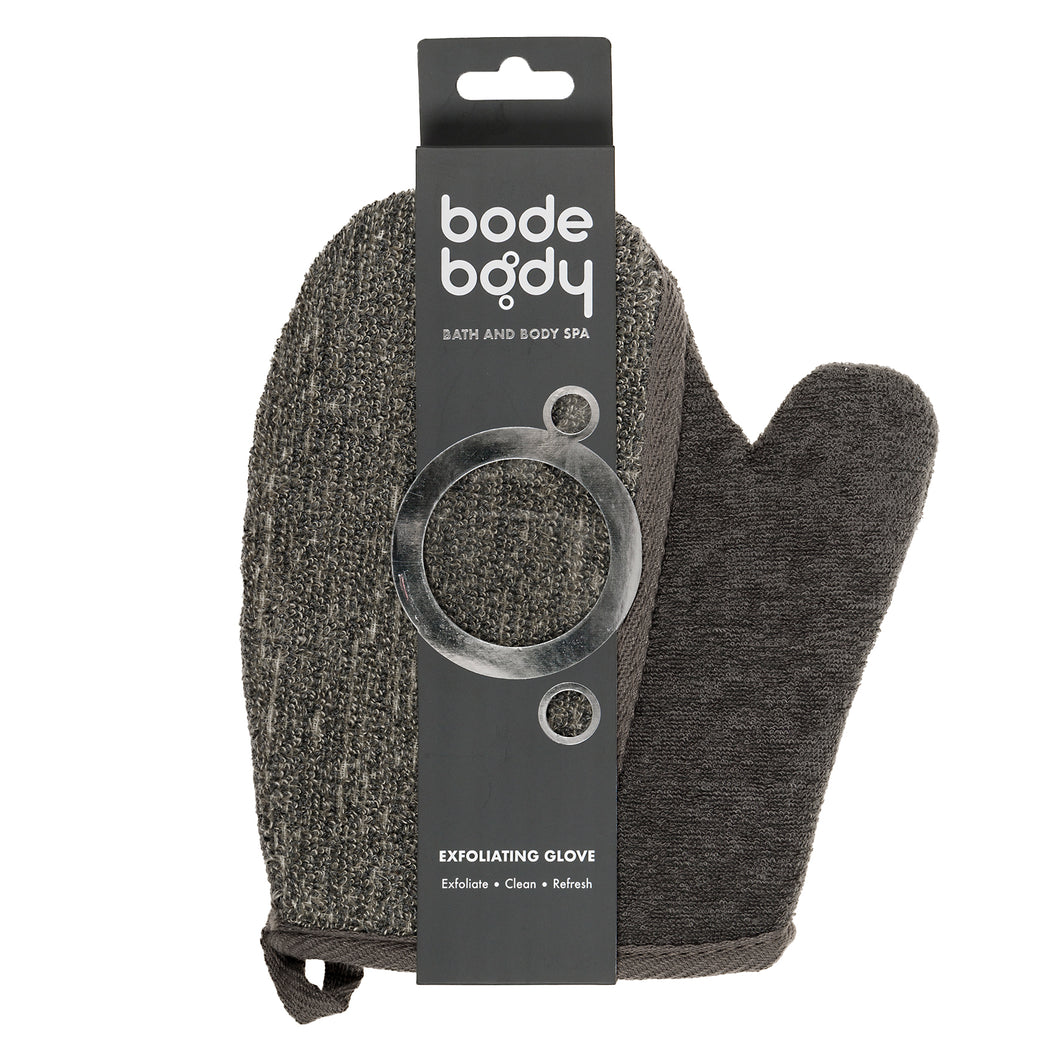 Bode Exfoliator Dual Glove Charcoal Colour