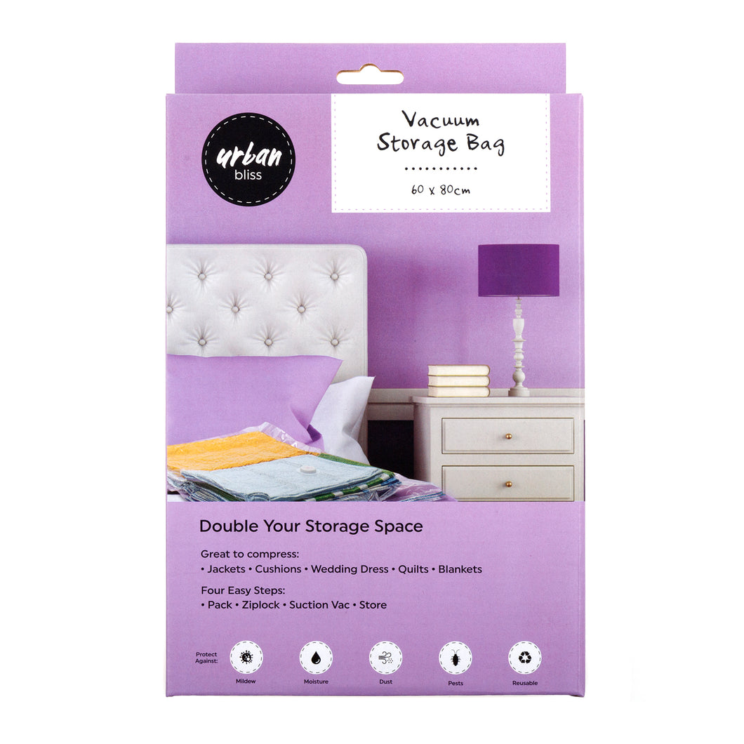 Vacuum Bag PA & PE 60x80cm 86g Blue Zipper Blue Clip