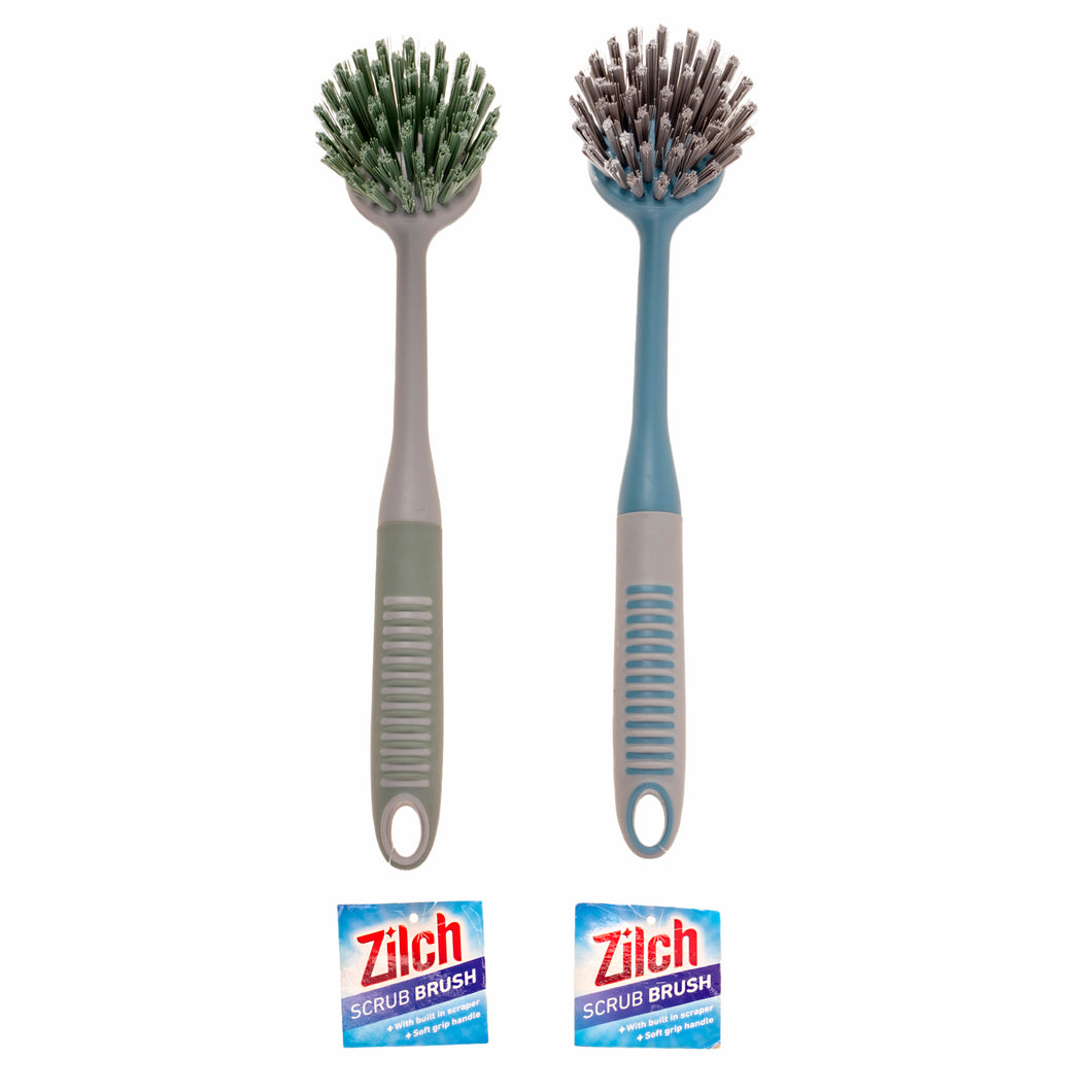 Brush Scrub W Soft Handle 70g 27x2.6.5x5.5cm Asst Col