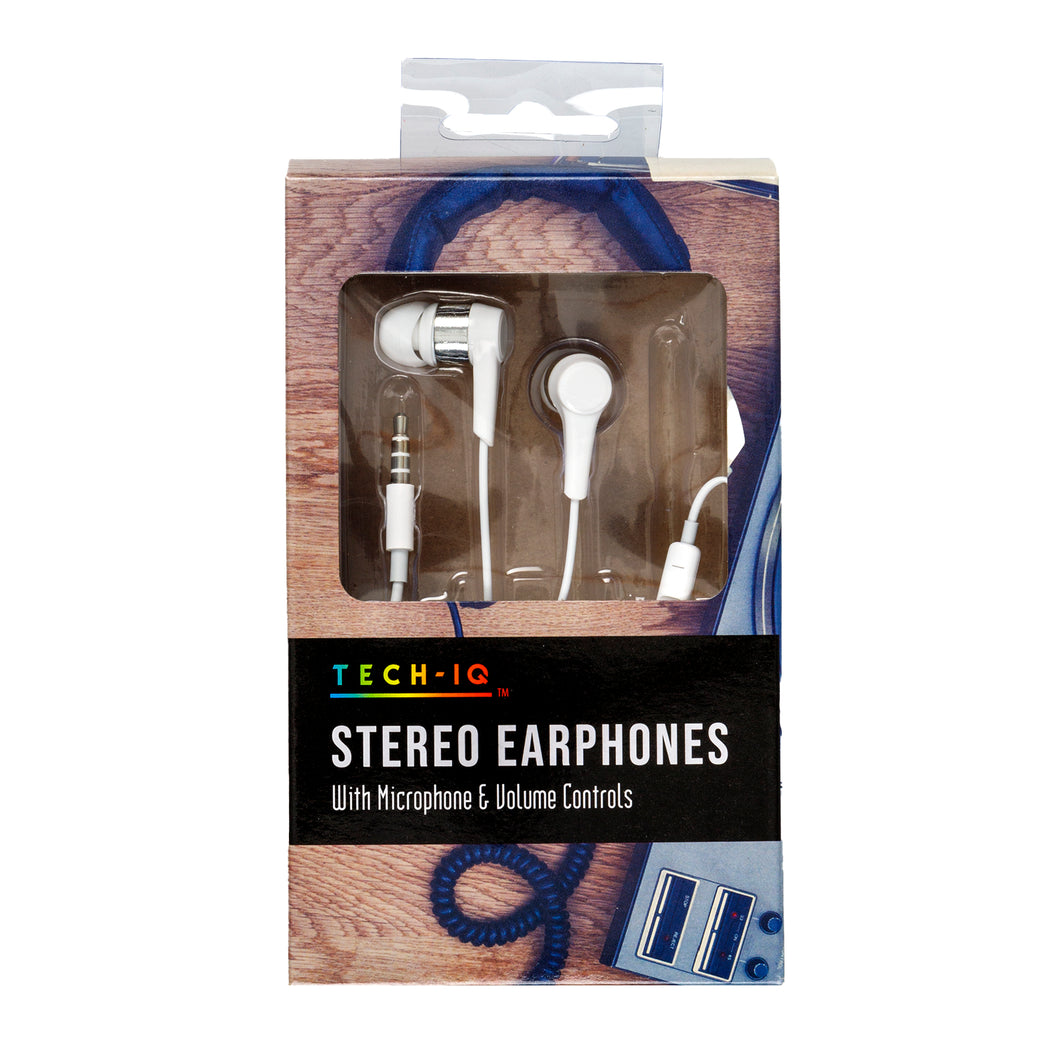 Earphones Stereo with Microphone & Volume Control