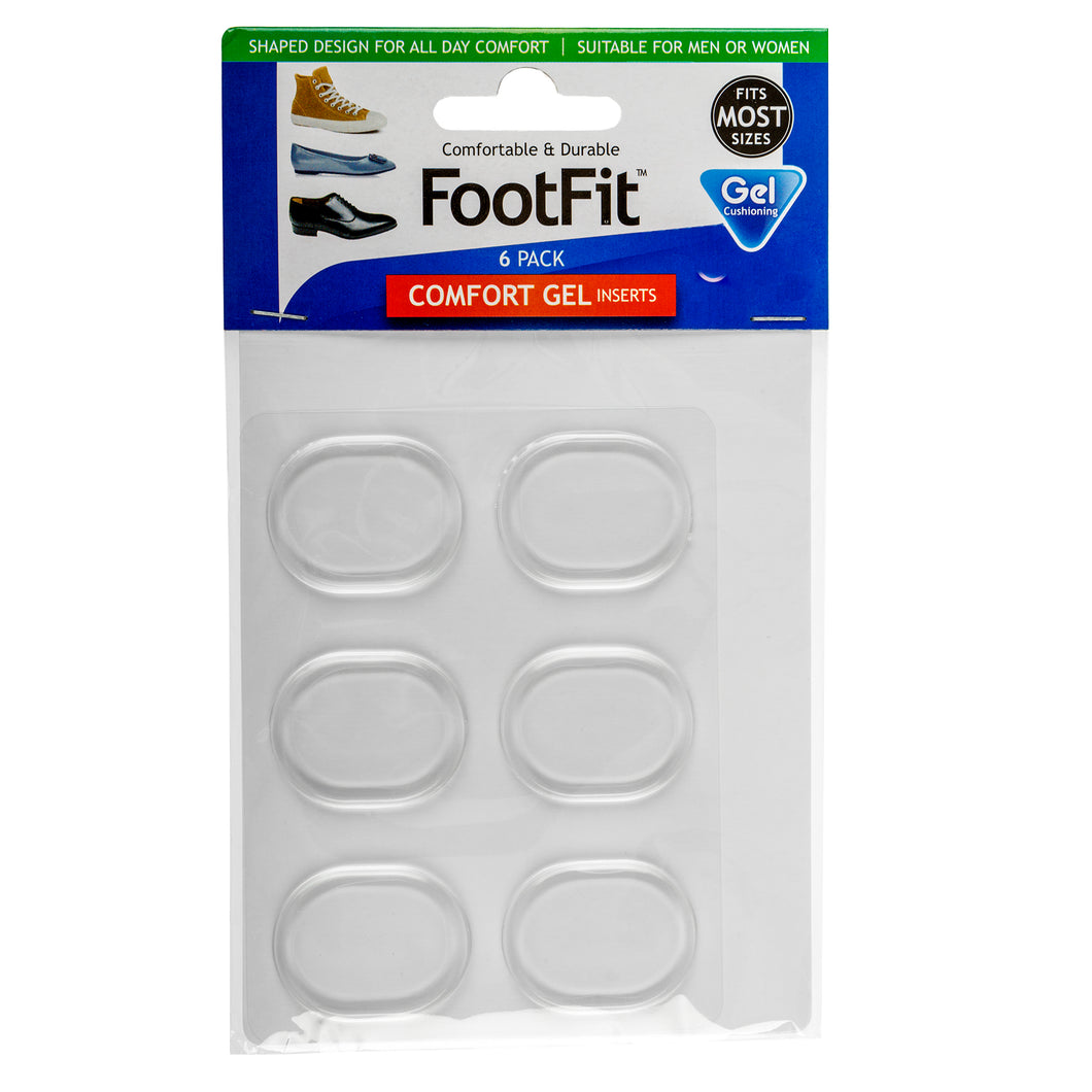 FEET Insole Gel Cushion 6pk 32x25mm