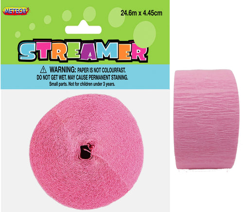 CREPE STREAMER - LOVELY PINK Supplier: Meteor Party