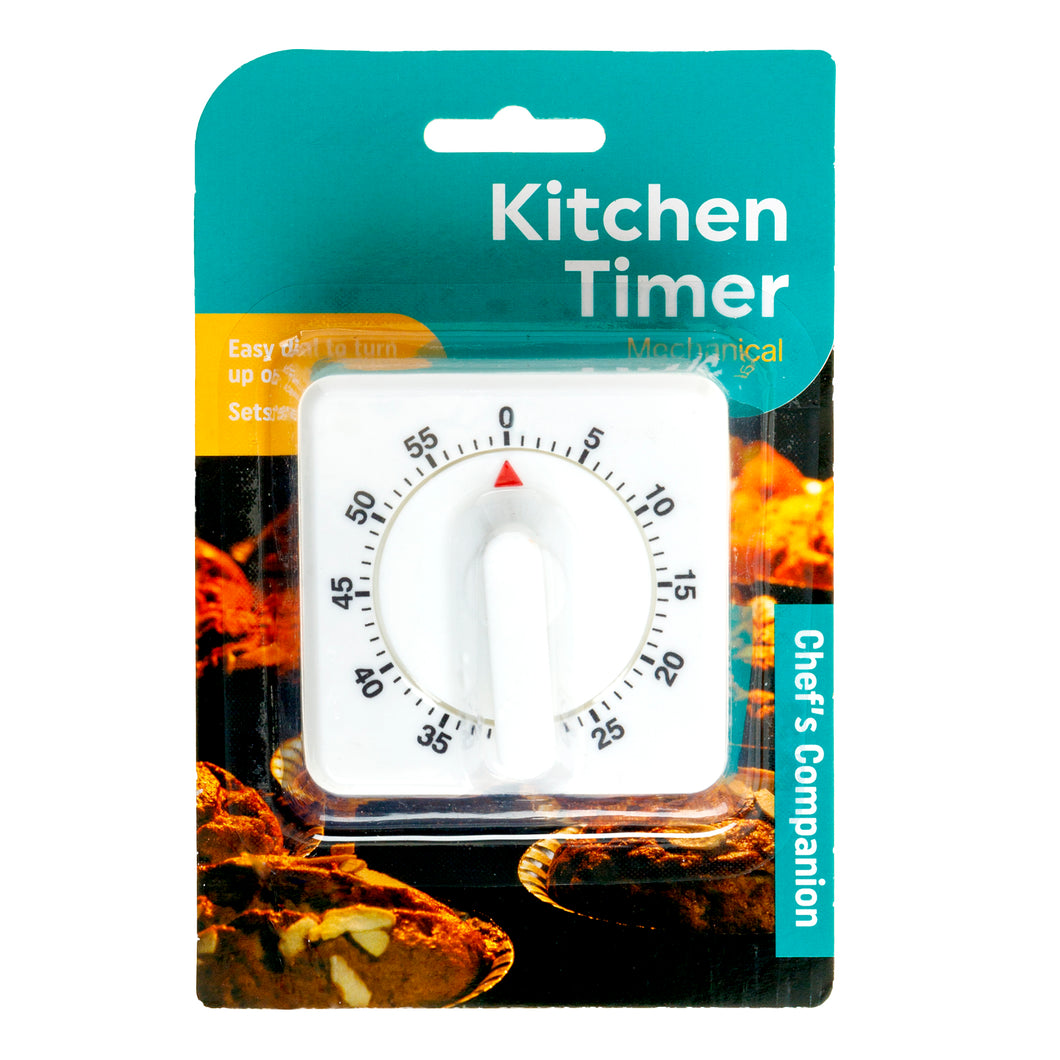 Kitchen Timer White Mechanical 69x69x51mm