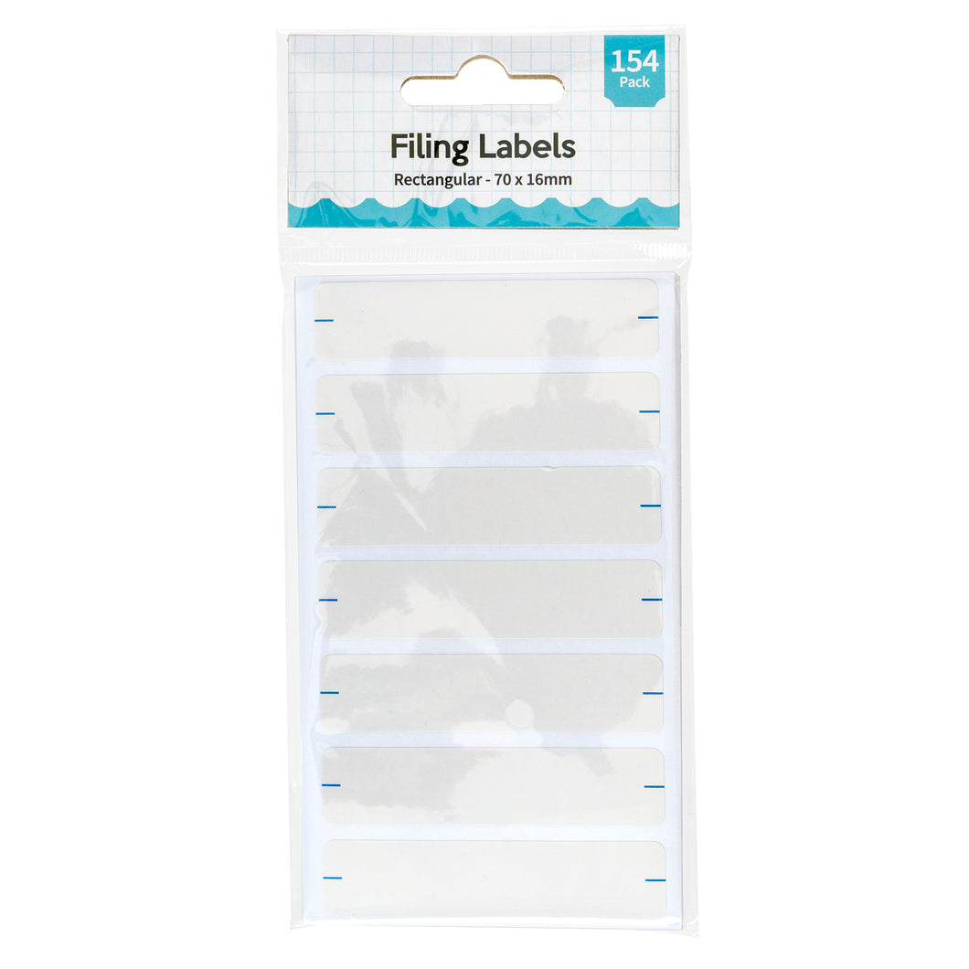 Label Rectangle White File Folder 70x16mm 154pk
