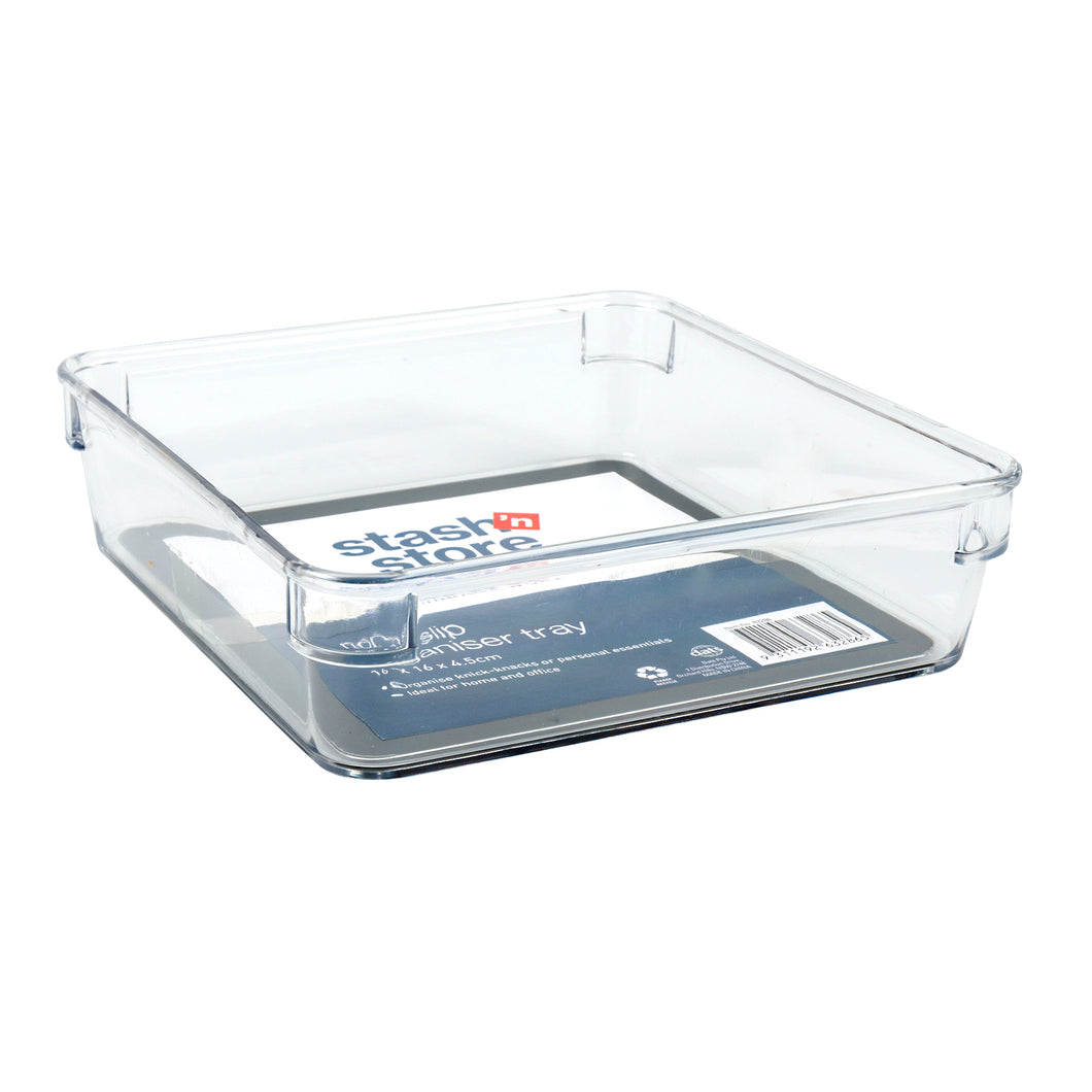 Storage Organiser Square Tray 16x16x4.5cm 143g PET TPR
