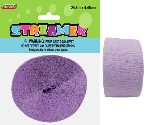 CREPE STREAMER - LAVENDER Supplier: Meteor Party