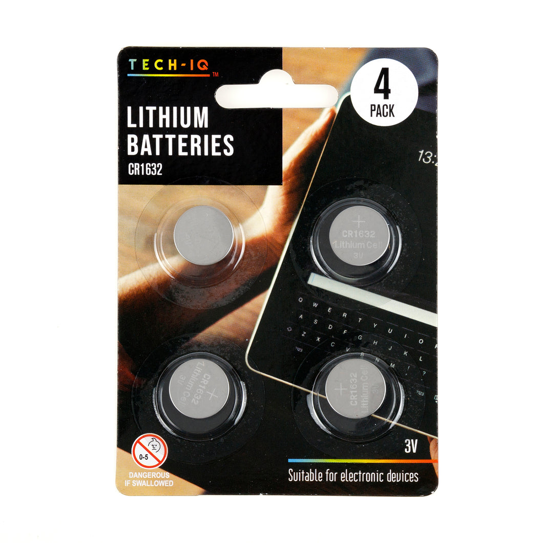 Batteries 3V Lithium 4pk CR1632