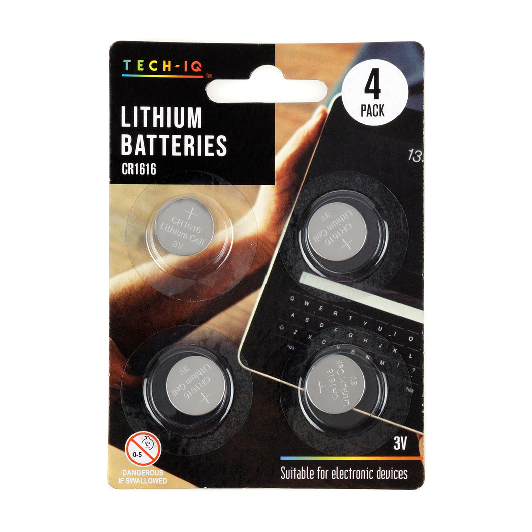 Batteries 3V Lithium 4pk CR1616