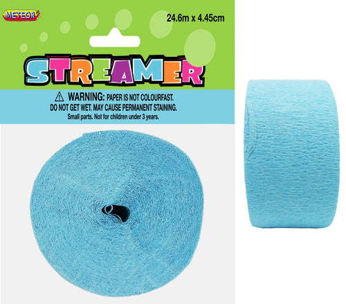 CREPE STREAMER - POWDER BLUE Supplier: Meteor Party