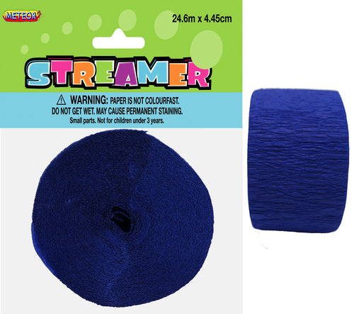 CREPE STREAMER- TRUE NAVY BLUE Supplier: Meteor Party