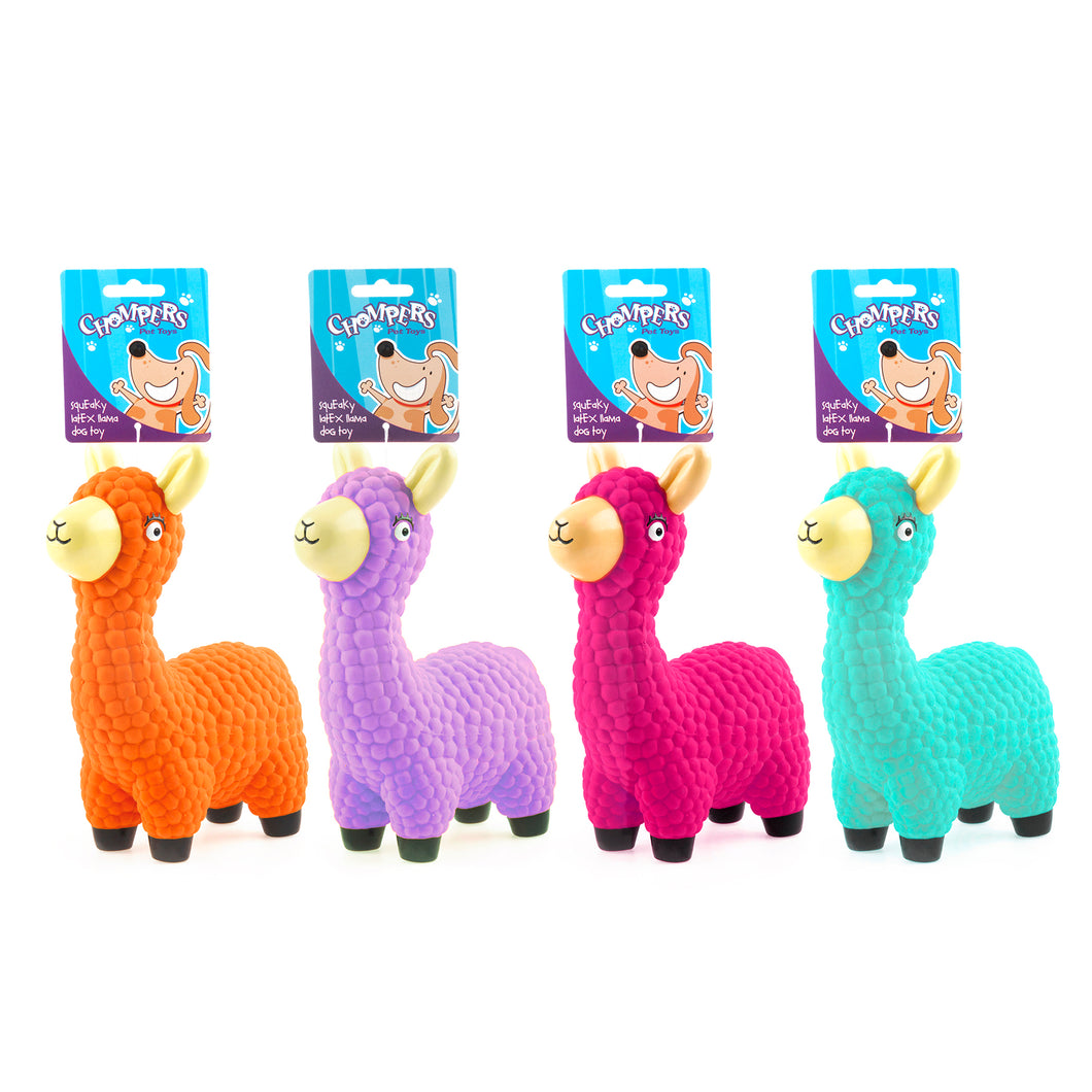 Dog Toy Llama 16.5x21.5cm 4 Asstd Colours