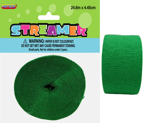 CREPE STREAMER - EMERALD GREEN Supplier: Meteor Party