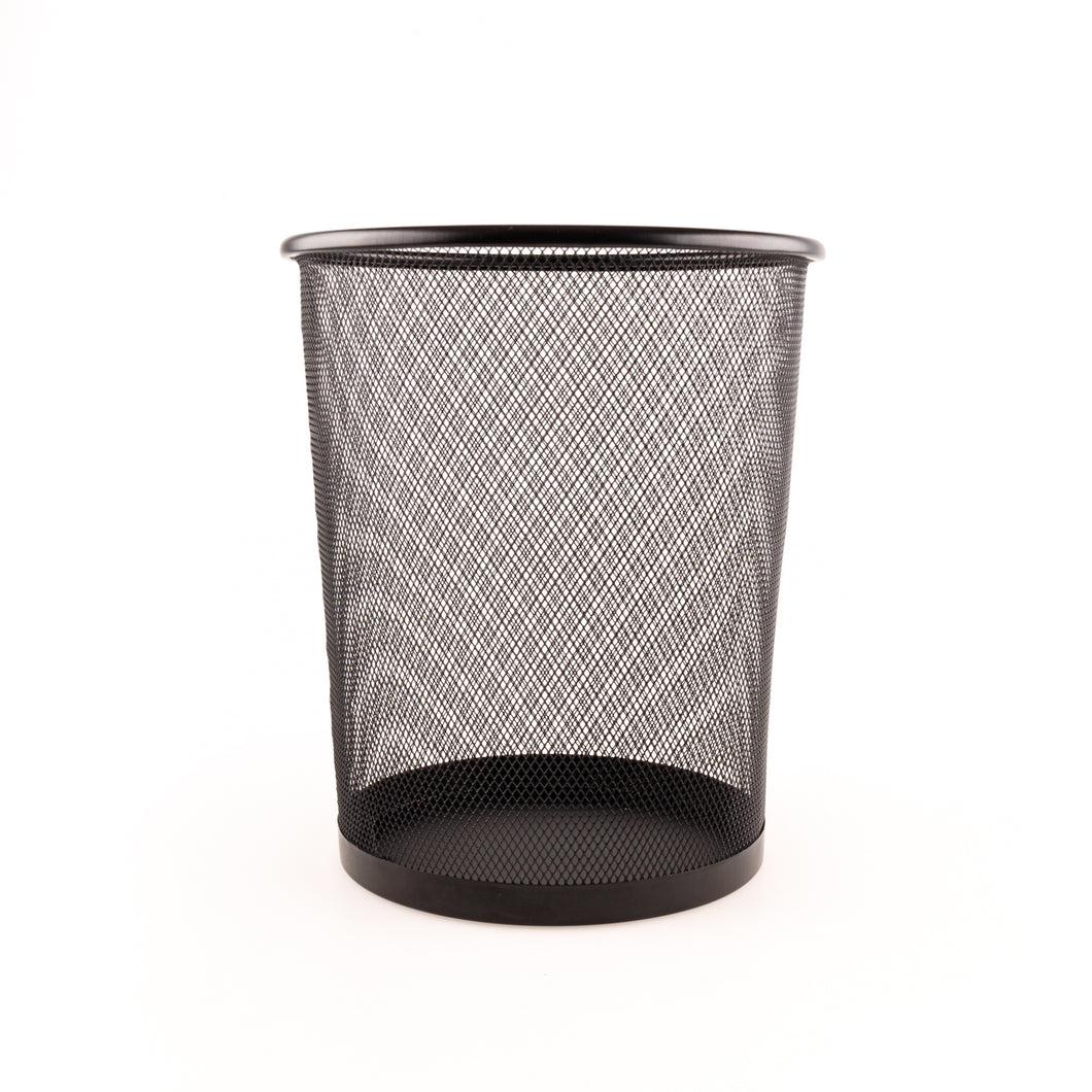 Waste Bin Metal Mesh Black 23x27.3cm