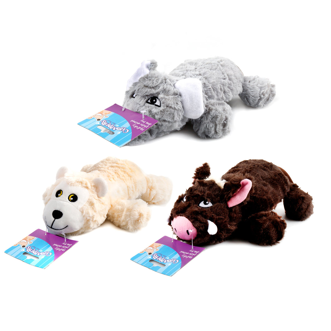 Dog Toy Plush Animals 3 Asstd 33cm
