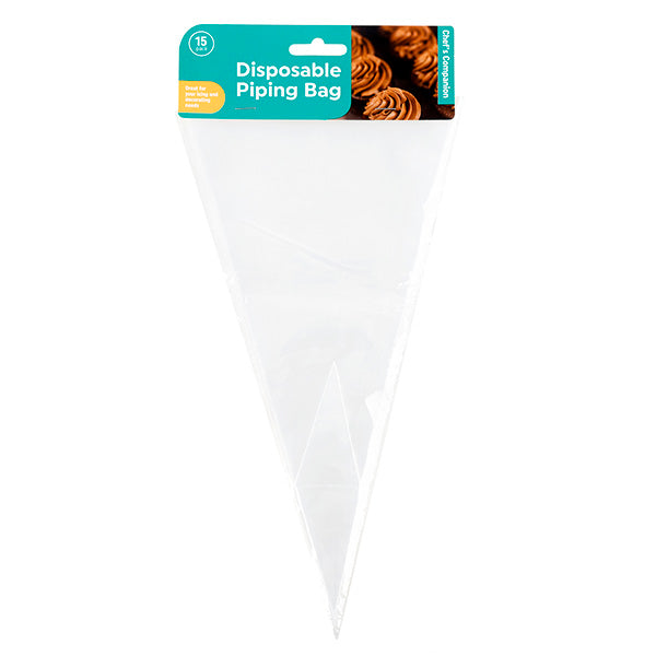 Piping Bag Disposable 15pk 16x32cm