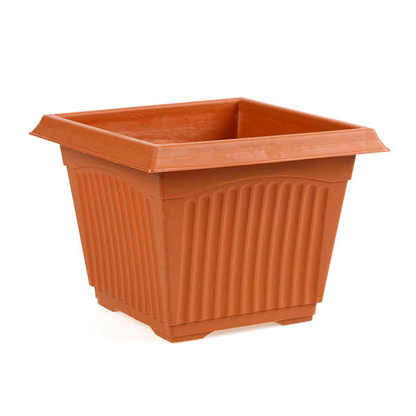 Plastic Pot Square 23x17.5cm Terracotta