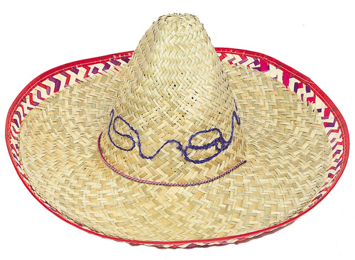 SOMBRERO W/CHECK TRIM - ADULT Supplier: Meteor Party