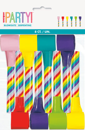 8 CANDY CANE STRIPED BLOWOUTS Supplier: Meteor Party