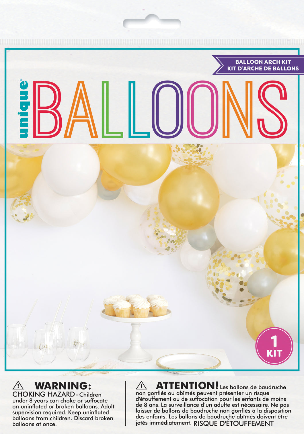 Assorted Colours Clear W/CONFETTI Balloon ARCH KIT