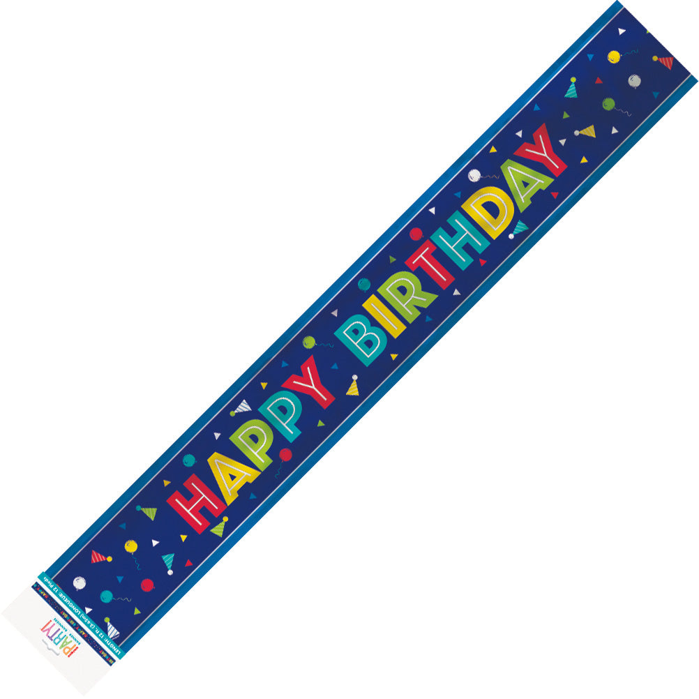 PEPPY BIRTHDAY FOIL BANNER 12ft