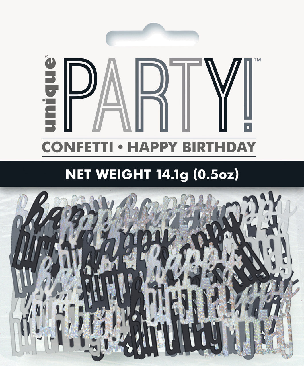BLACK CONFETTI .5oz - H/B'DAY