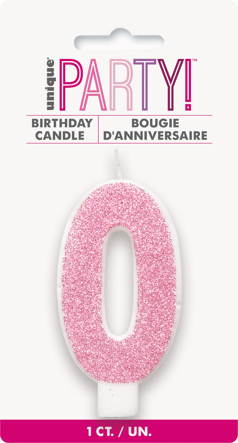 NUMERAL CANDLE 0 to 9 - PINK