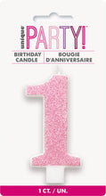 Load image into Gallery viewer, NUMERAL CANDLE 0 to 9 - PINK
