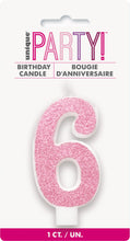 Load image into Gallery viewer, NUMERAL CANDLE 0 to 9 - PINK
