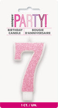Load image into Gallery viewer, NUMERAL CANDLE 0 to 9 - PINK

