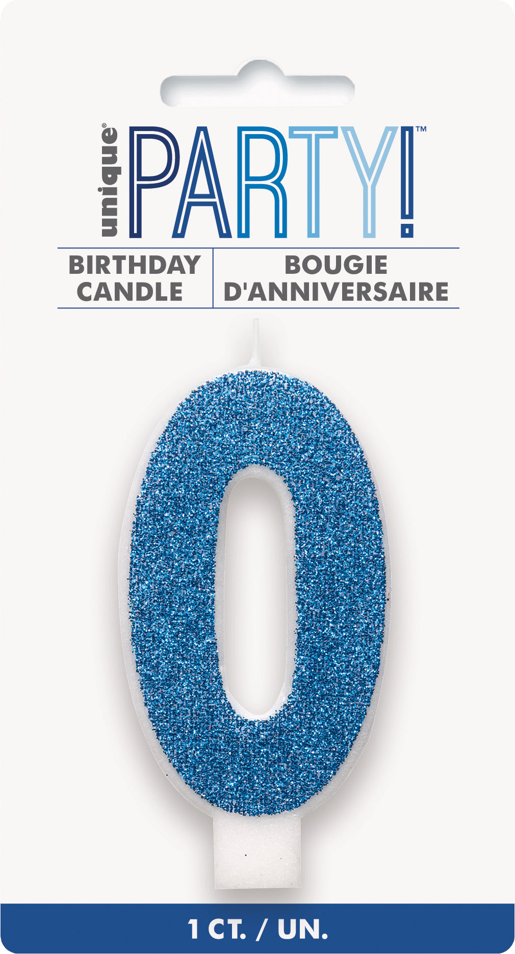 NUMERAL CANDLE 0 to 9 - BLUE
