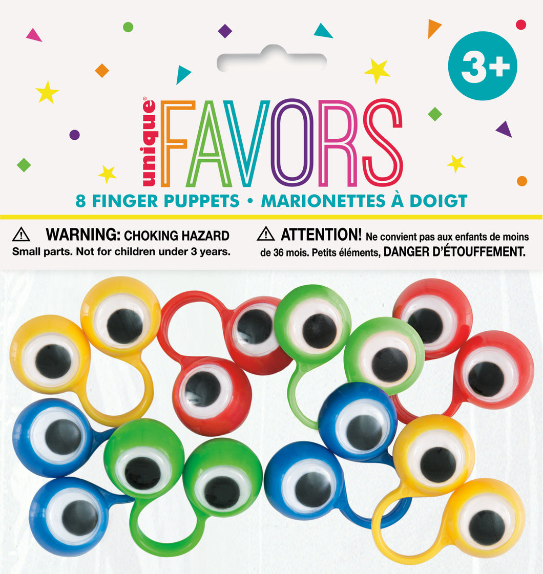 8 GOOGLY EYES FINGER PUPPETS