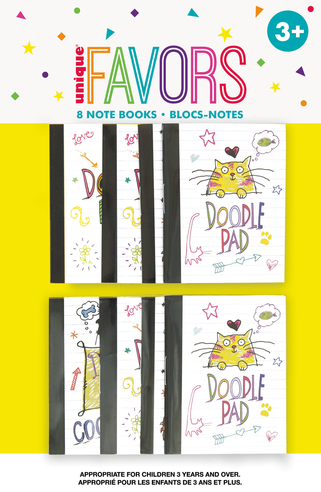 8 DOODLE PAD NOTE BOOKS