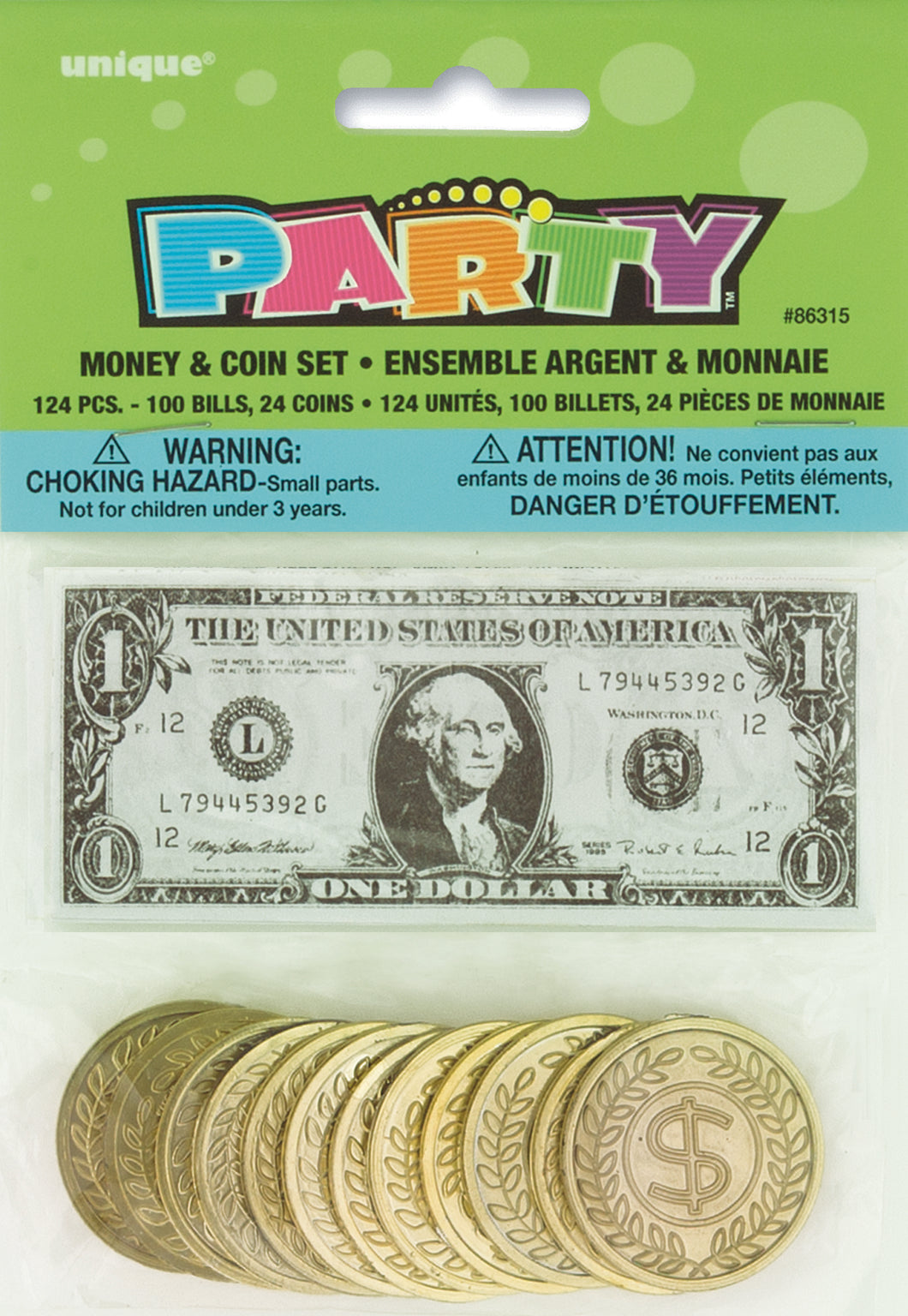 124 PCE MONEY & COINS SET