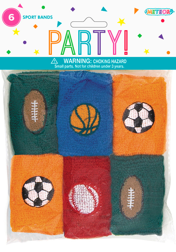 6 SPORT WRIST BANDS