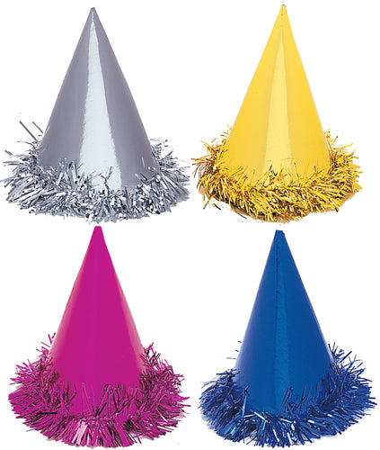 6 FRINGED FOIL HATS Supplier: Meteor Party