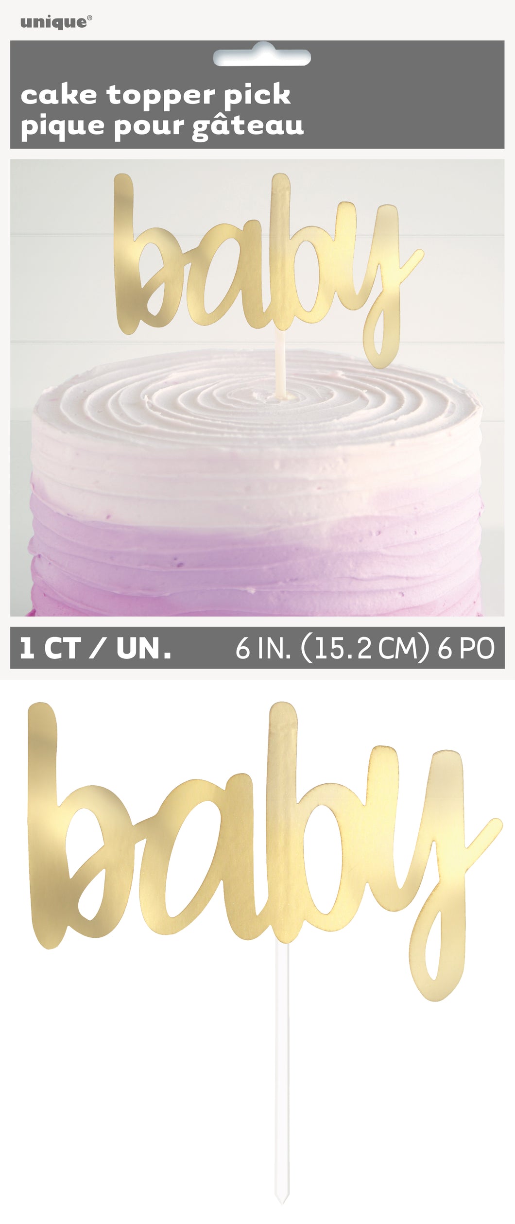GOLD FOIL Baby Shower CAKE TOPPER
