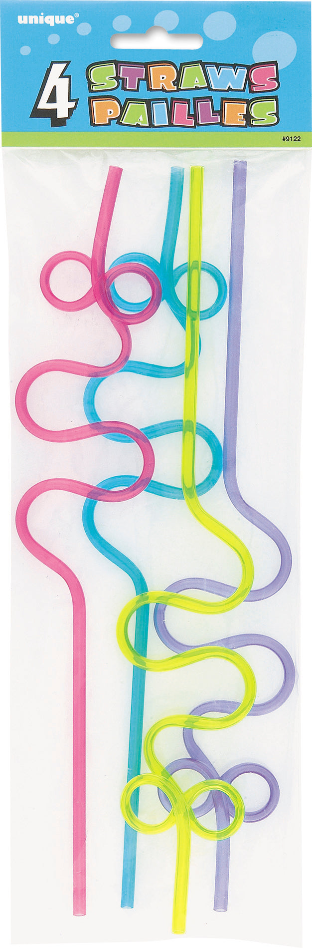 4 SQUIGGLE LOOP STRAWS Supplier: Meteor Party
