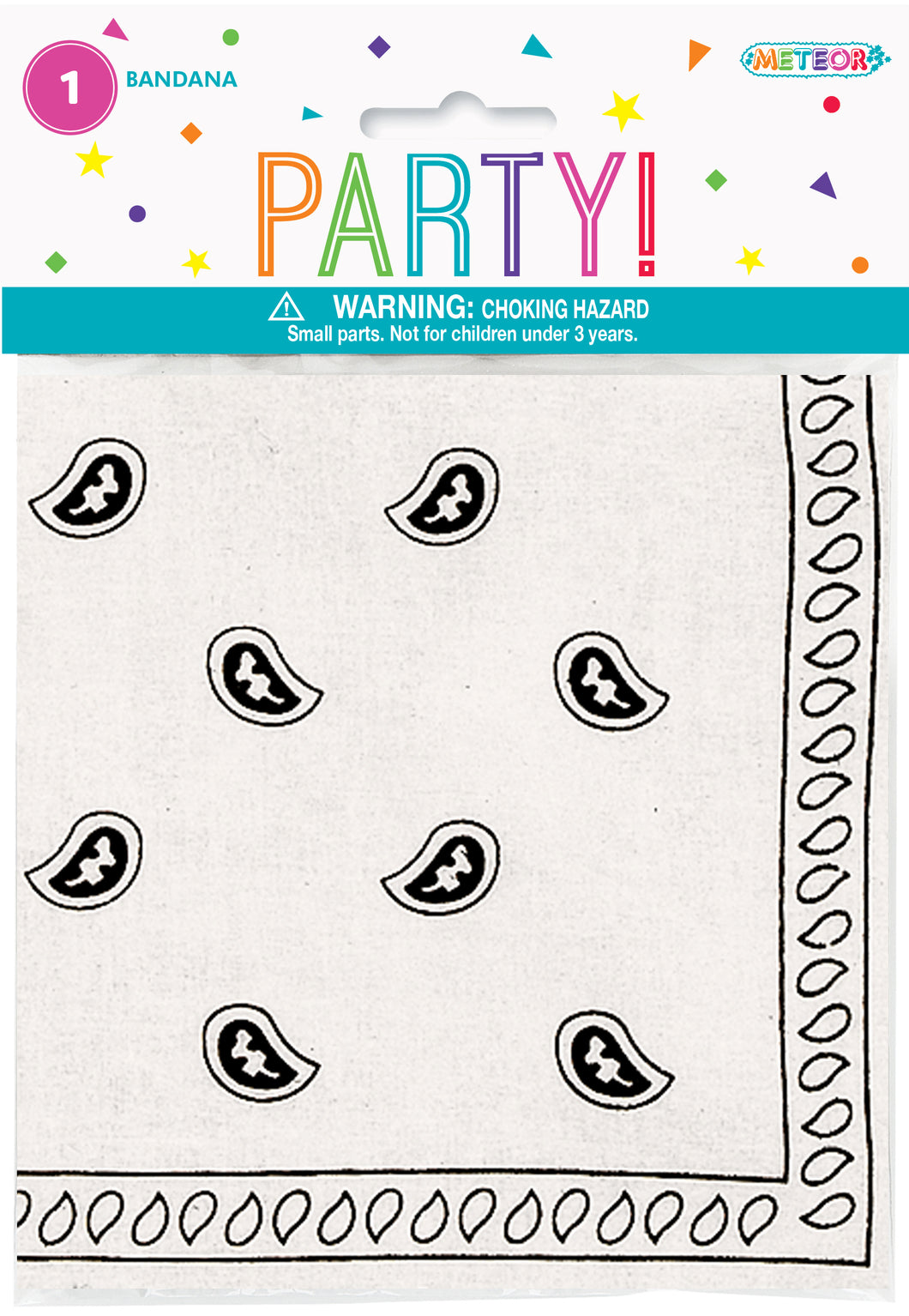 BANDANNA - PAISLEY - WHITE