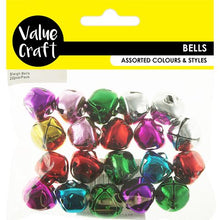Load image into Gallery viewer, BELLS SLEIGH  ASST BRIGHTS 20MM 20PCS
