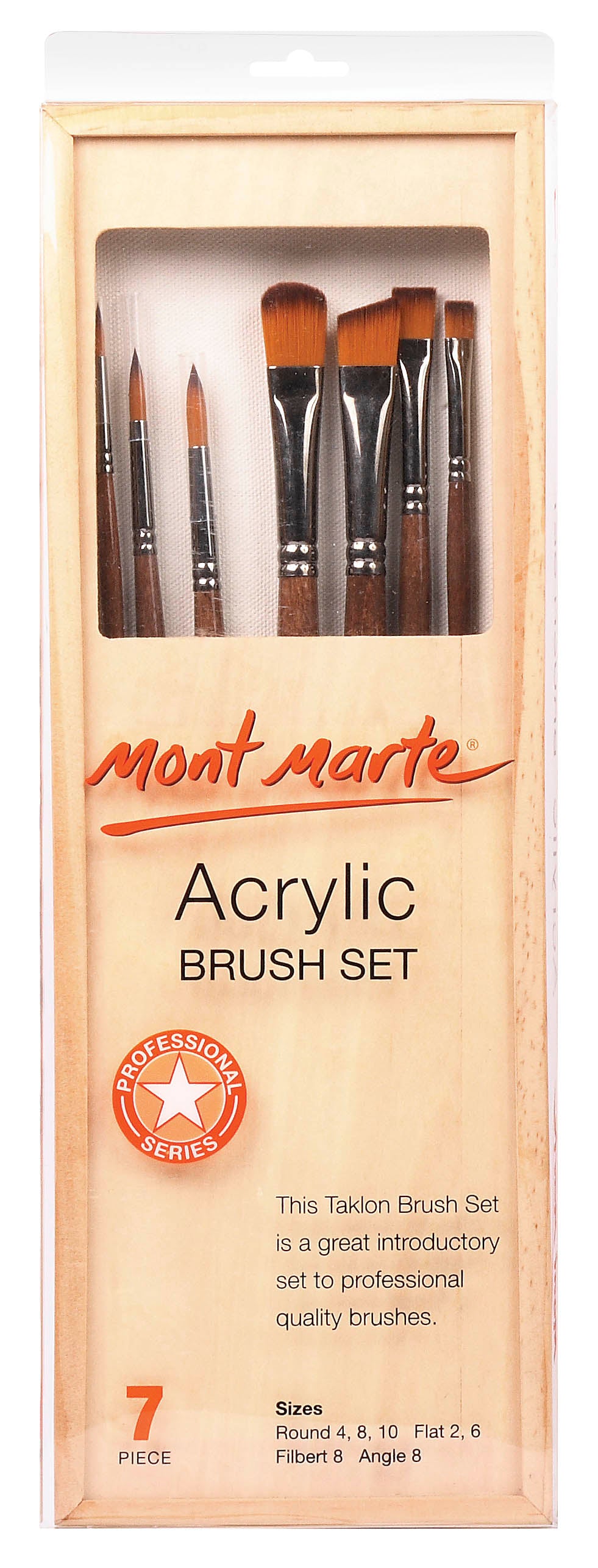 Monte Marte Acrylic Brush Set in box 7pc