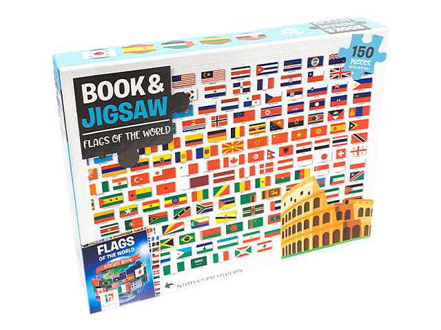 BOOK & PUZZLE - WORLD FLAG