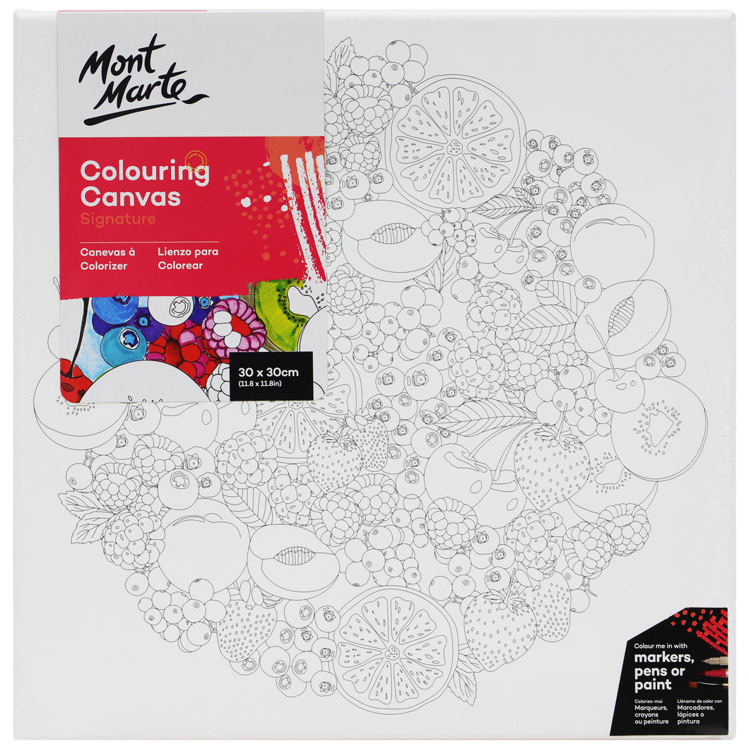 Monte Marte Colouring Canvas 30x30cm Nature assorted