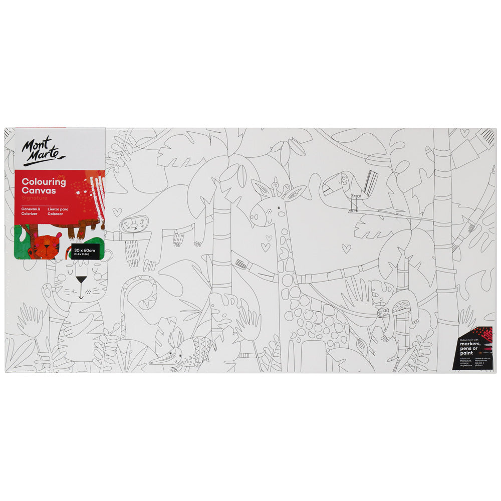 Monte Marte Colouring Canvas 30x60cm Nursery assorted